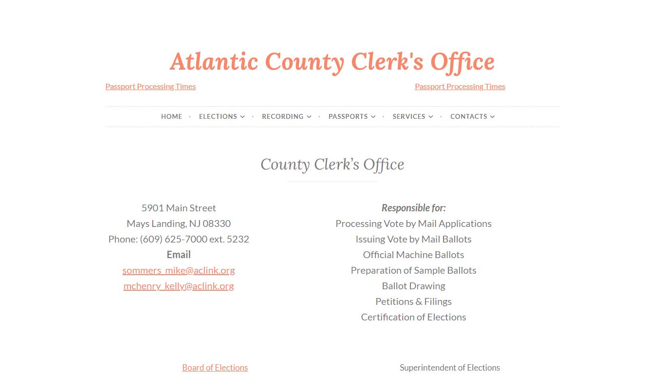 County Clerk’s Office – Atlantic County Clerk's Office